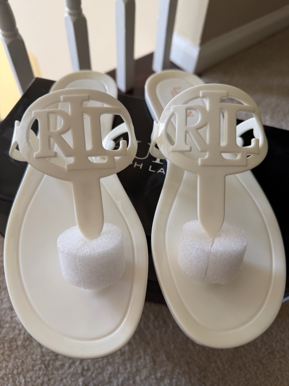 Ralph Lauren Jelly Logo Thong Sandals